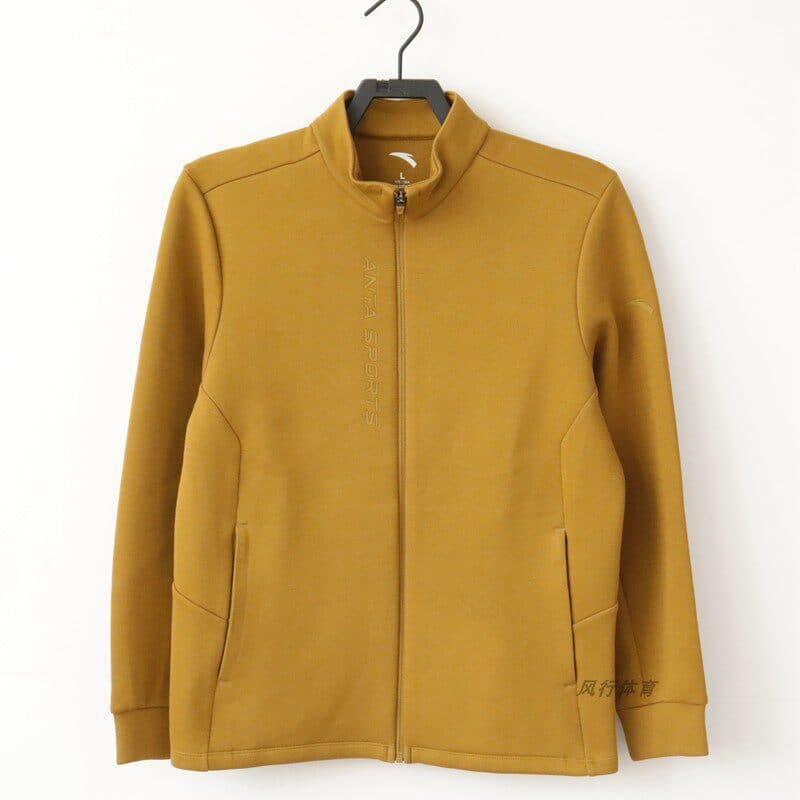 Anta jaqueta masculina primavera outono gola alta Cardigan confortável respirável malha esportes topo152447753U U U U