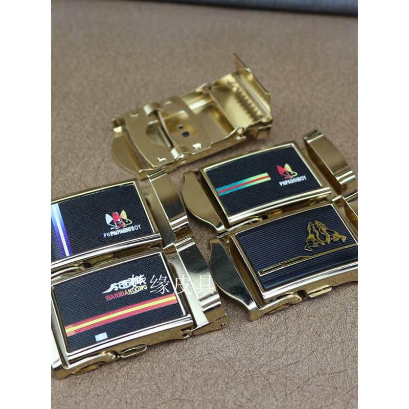 Fivela jeans Casual masculina desdentado não poroso fivela de cinto fivela automática antiquado militar placa de pressão
