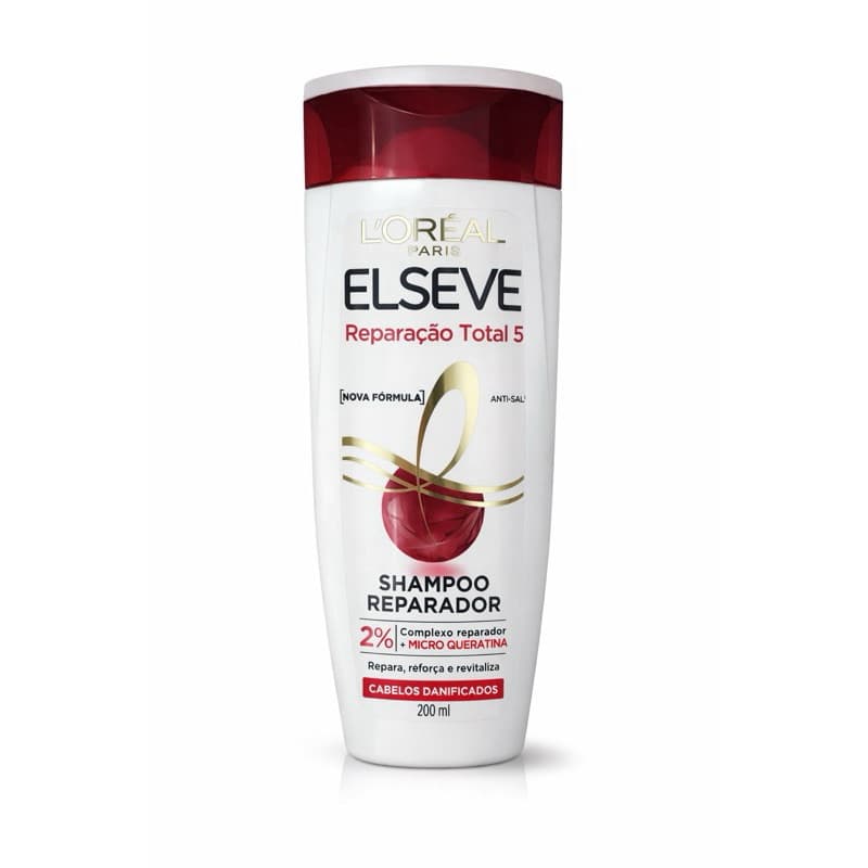 Shampoo Elseve Reparação Total 5 RT5 200ml L'Oréal Paris Reparador Anti Danos Fortalecimento Capilar