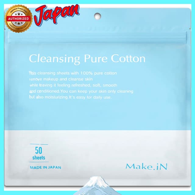 Make.iN Cleansing Pure Cotton 50 unidades Grande capacidade CICA Colágeno hidratante