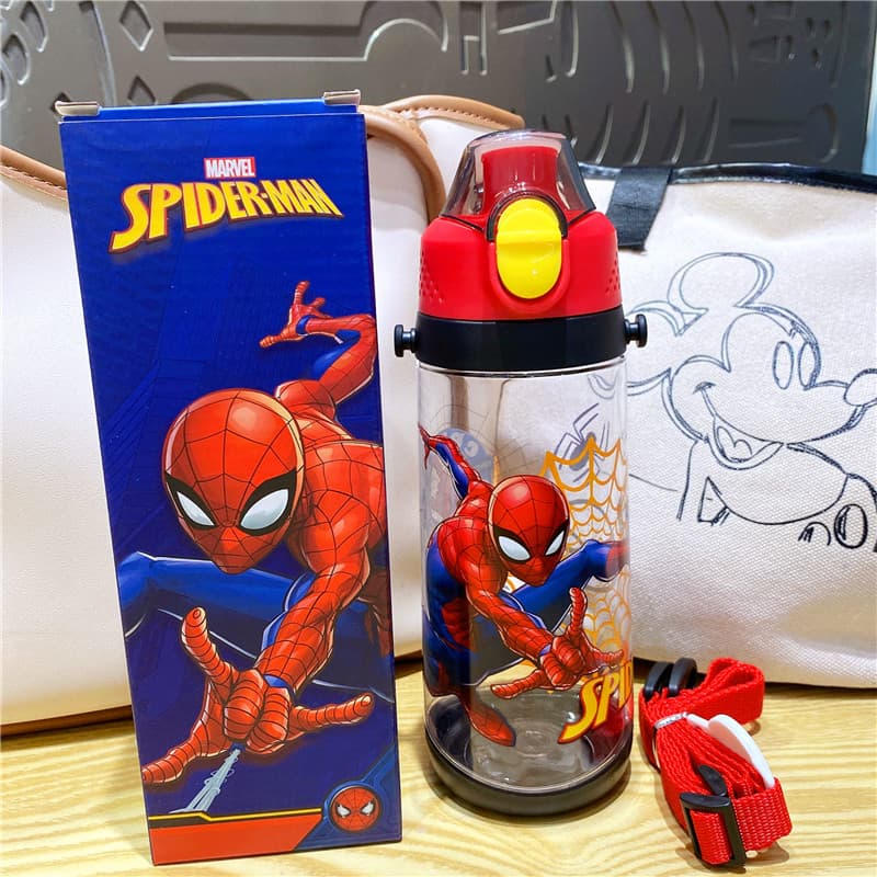 garrafa de agua infantil garafa de agua infantil garrafa de agua infantil menino Genuíno Spiderman crianças cinta copo d