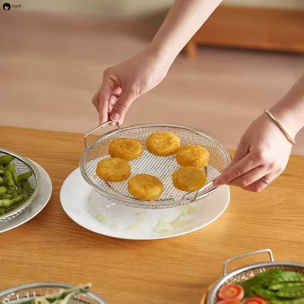 Panela Coadora De Óleo Para Alimentos Fritos , Acabamento Espelhado De Cozinha Limpeza Sem Esforço , Preparaçãos De Jant