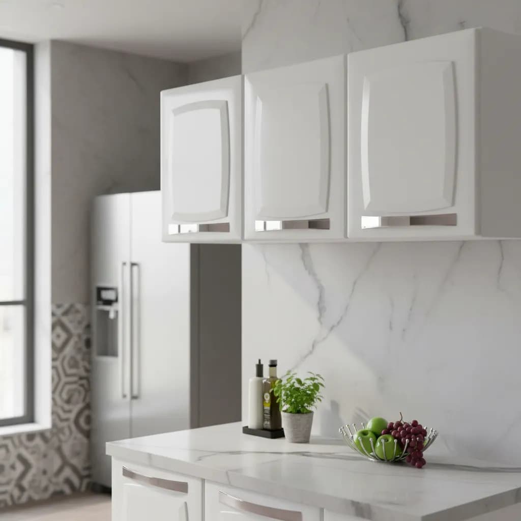 Armário Aéreo De Cozinha Cor Branco 3 Portas Rose Itatiaia