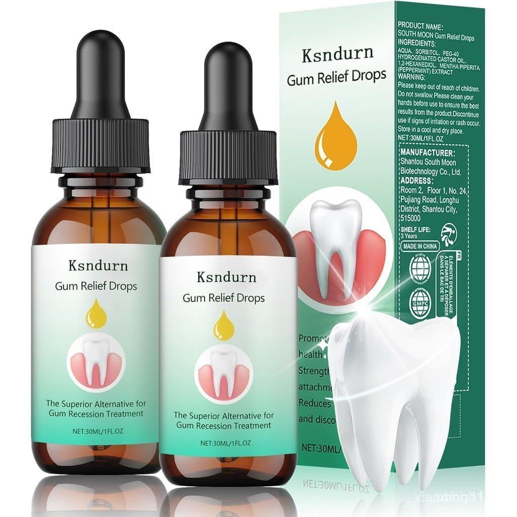Pacote com 2 líquidos regeneradores de gengivas, gel para cuidado de gengivas Ksndurn, líquido regenerador de gengivas X