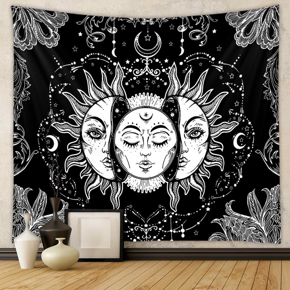 Tecido de fundo para tapeçaria em estilo ins, tecido decorativo para pendurar no quarto, tecido decorativo ins, tapeçari