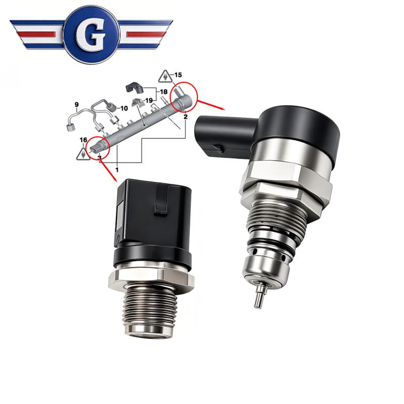 2 Pcs Sensor De Válvula De Controle De Pressão De Combustível Para BMW X4 2014-2023 13538577623 13537801992