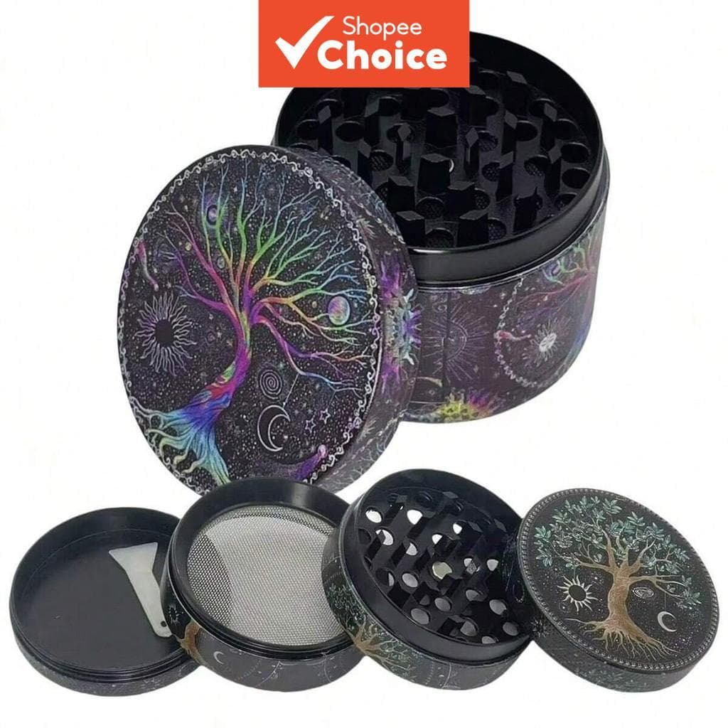 Brasil Hot Pick 40/50/63mm Árvore Para Liga De Zinco Moedor Manual De Especiarias De 4 Camadas Moinho De Tempero De Pime