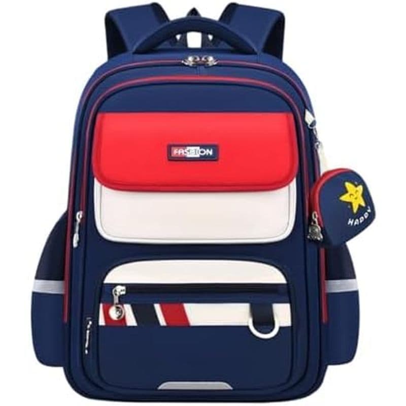 Mochila Estética Minimalista Antirroubo Com Detalhes Formais , Elegante E Fofa Bloco De Cores Para Presente (Vermelho)
