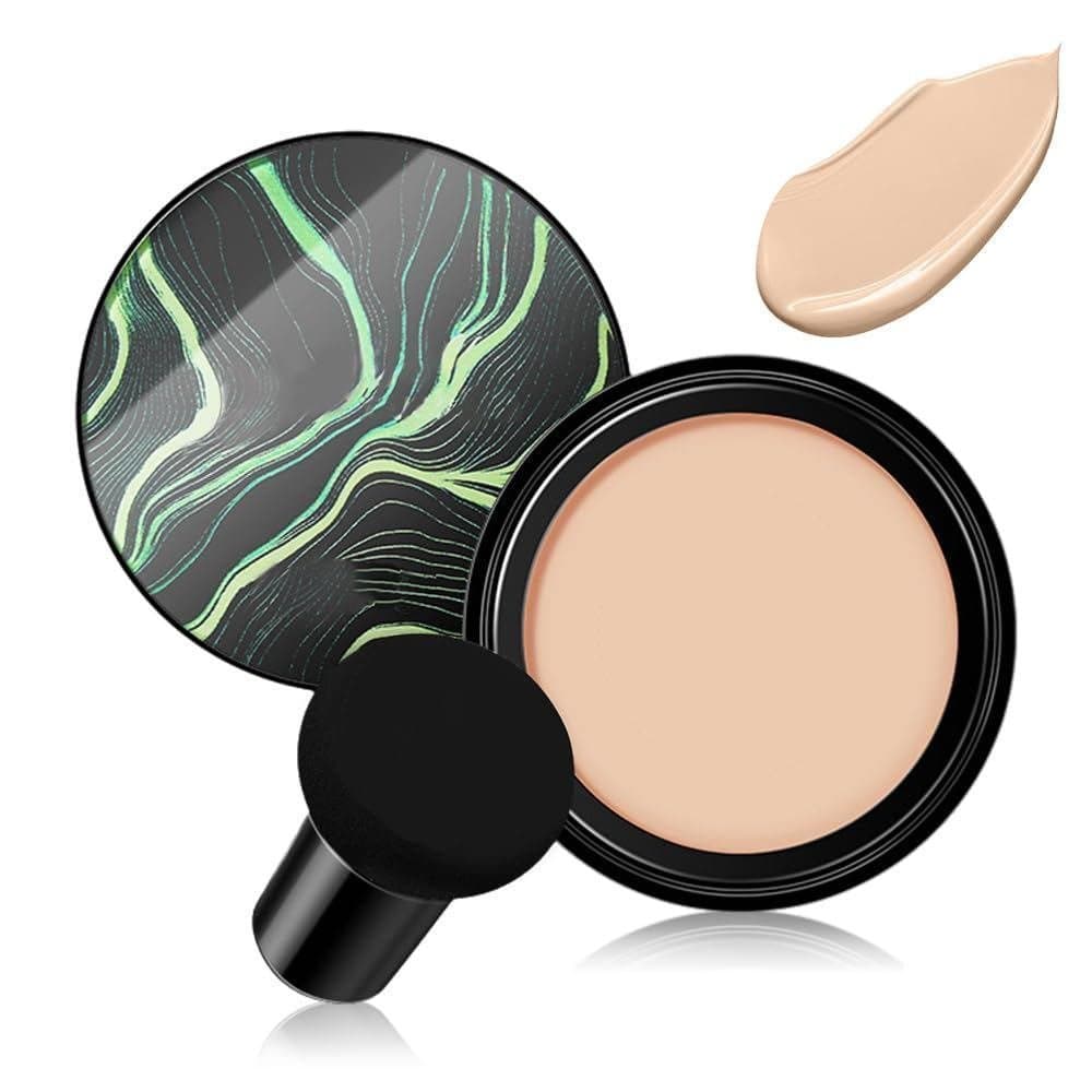 Versão 2025 do CC cream com aplicador em formato de cogumelo, creme de beleza, BB cream, base hidratante e iluminadora.