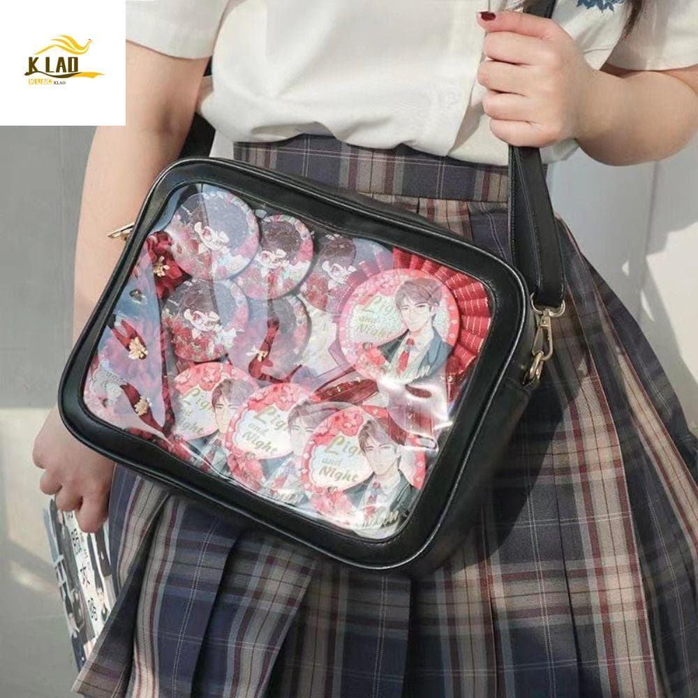 KLAOSD Itabag De Cor Sólida , Bolsa Com Zíper Bolsas Transparentes De PU De Armazenamento De Mercadorias Idol Ombro