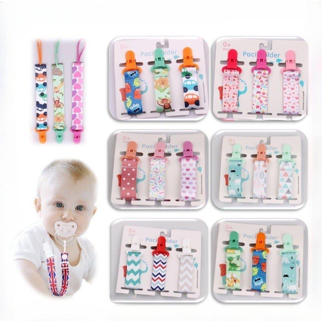 3 Pcs/Set baby Pacifier clip Clipes Corrente Dummy Porta Mamilos Para Crianças attache/toy teether Cordão Anti-Queda