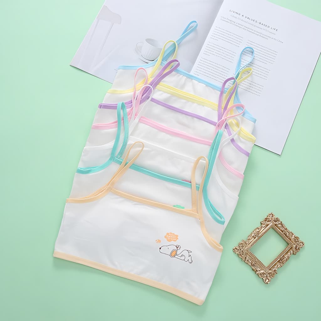 Sutiã De Treinamento Para Meninas De 5 A 16 Anos , Roupa Íntima De Algodão Sem Costura Adequada Pele