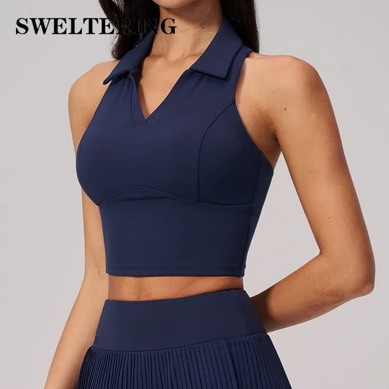 Top de Yoga Feminino Slim-fit de Secagem Rápida para o Verão, Colete de Fitness Respirável, Roupa Íntima Esportiva, Top
