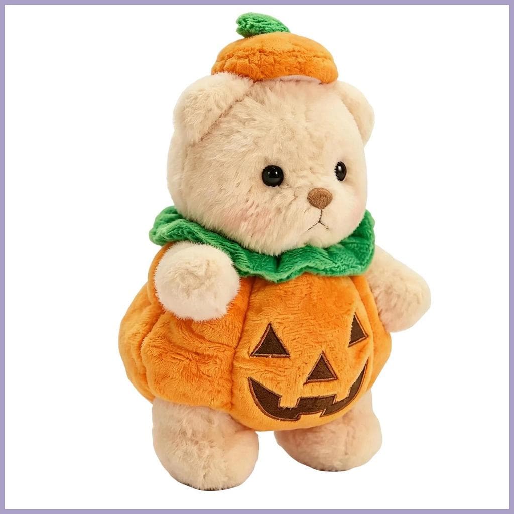 Halloween Brinquedo De Pelúcia 9.84in Macio Abóbora Urso Boneca Decorativo Truque Ou Travessura Para Escritório Em Casa