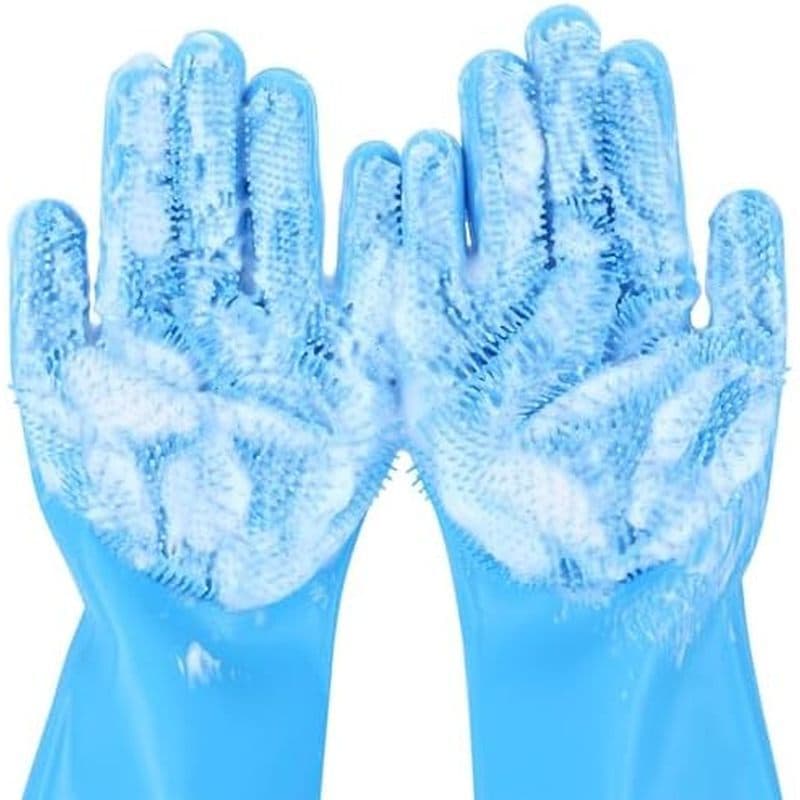 Luvas Pee Pet Grooming – De Silicone Resistentes Ao Calor Com Dentes De Alta Densidade , Design Aprimorado De Cinco Dedo