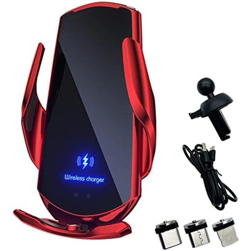 Carregador De Carro Sem Fio Indução Elétrica Automotiva 15W Suporte De Montagem Para Ventilação Carregamento Rápido Fixa