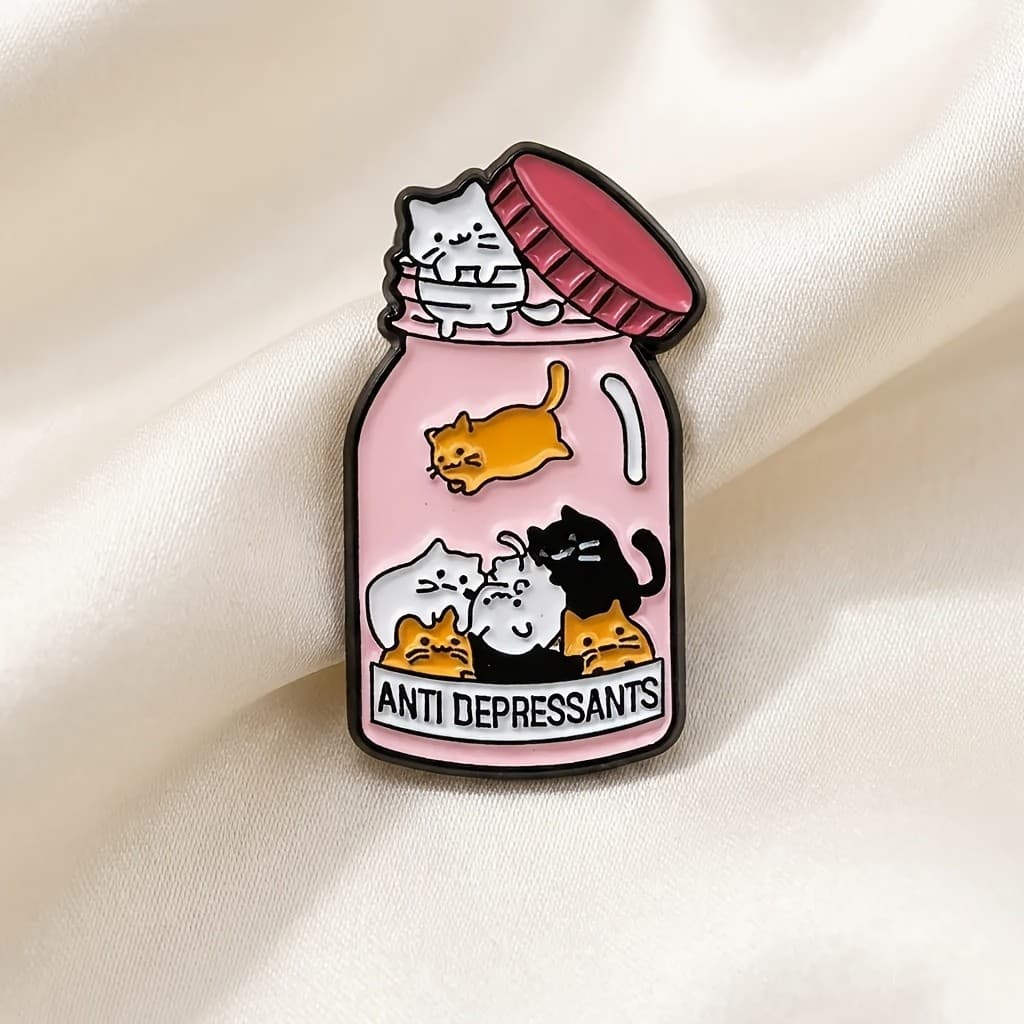 Crachá de gato fofo de desenho animado encantador adequado para bolsa e estojo de lápis de fantasia combinação perfeita