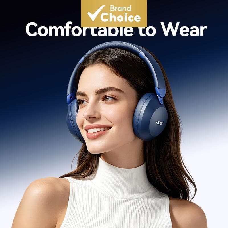 Acer OHR653 Fones De Ouvido Bluetooth Over-Ear Sem Fio ANC Alta Fidelidade Estéreo Tipo-C Para Música Uso Diário Viagem