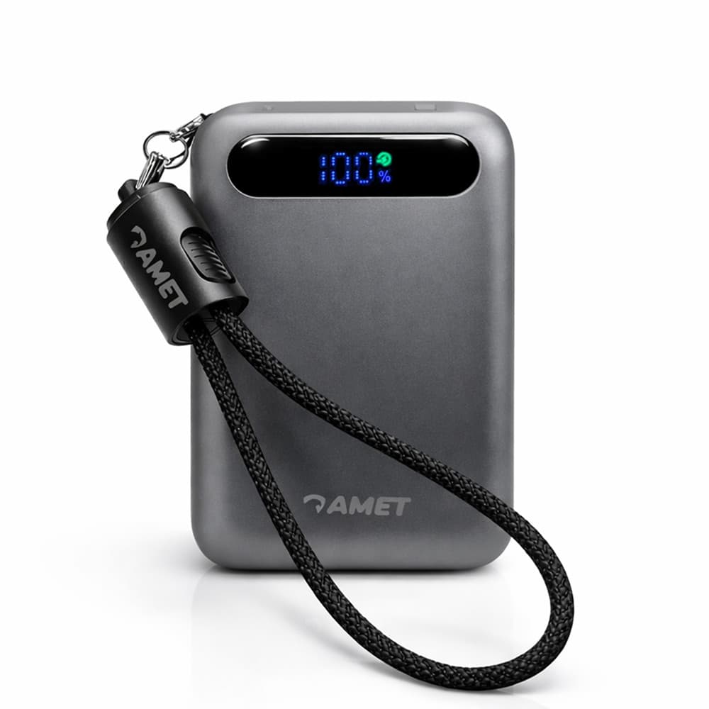 Power Bank Amet Power Max 20000mAh Carregador Portátil Carregamento Rápido Display Digital USB-C