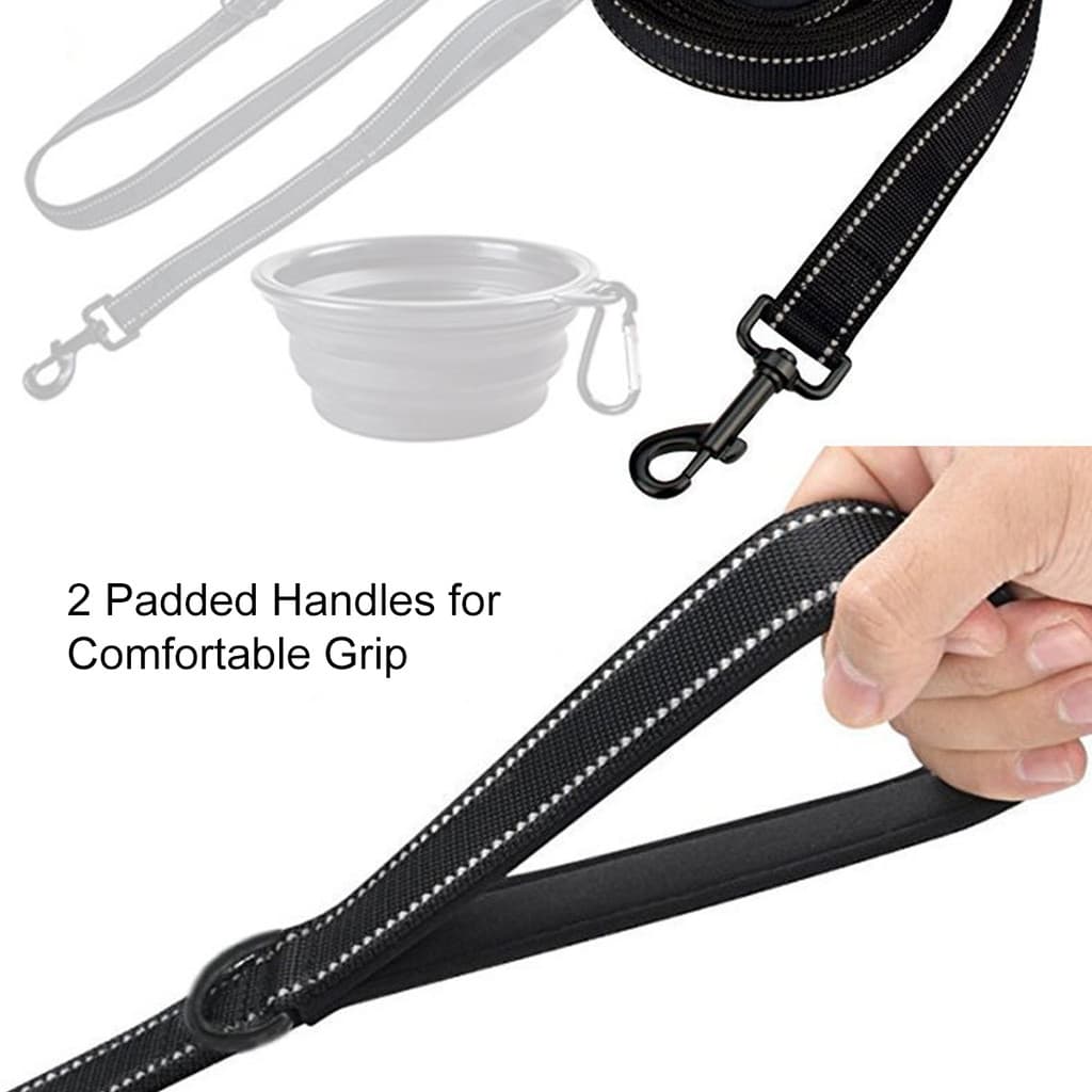 [Temponetics] 1.8m Duas Alças Pesadas Alça Dupla Nylon Coleira Para Cães Treinamento Controle Guarda Corda Andando Gatos