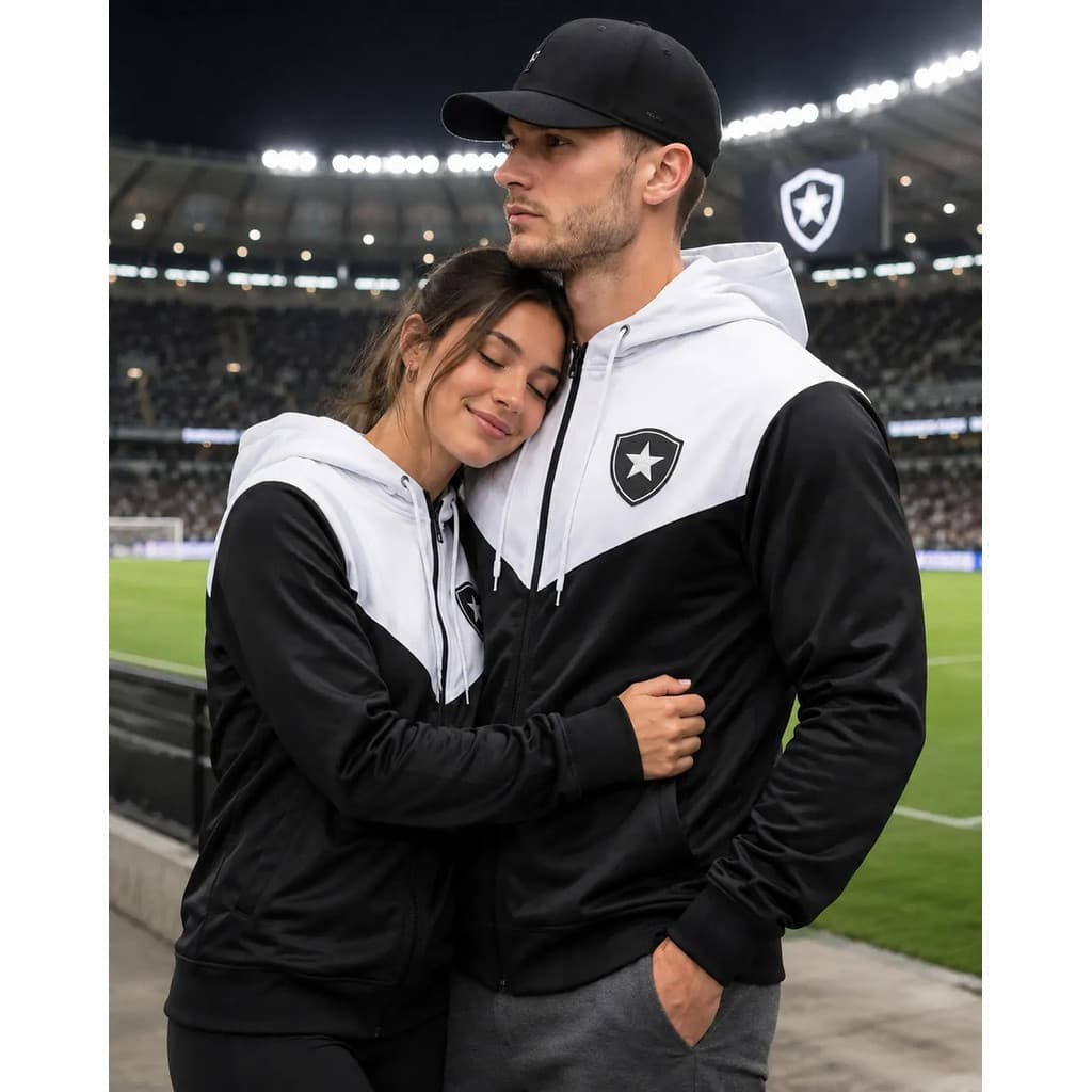 Kit 2 Jaquetas Botafogo Esportivas Capuz Torcida