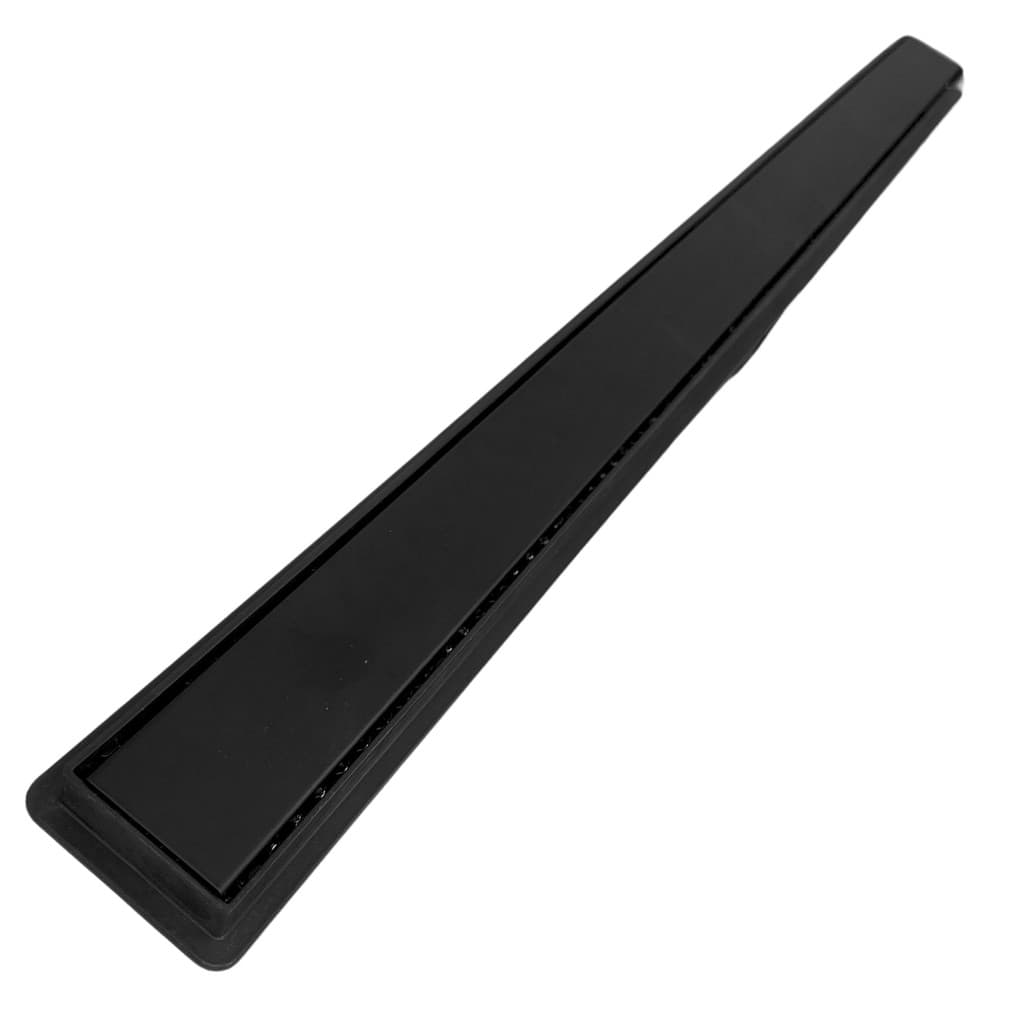 Ralo Linear Luxo Aço Oculto Preto Fosco 5x50 Seca Box Banheiro com Tela