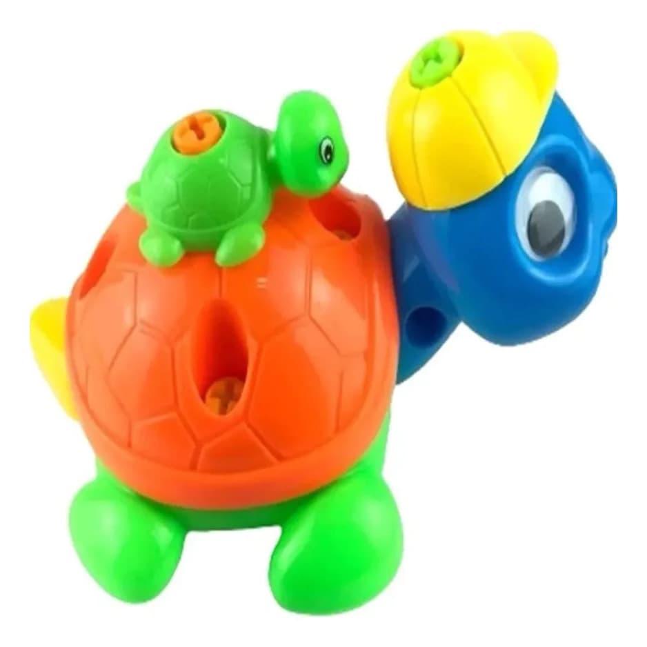 Tartaruga Didática Plástico Brinquedo Desmonta Colorido Exclusivo