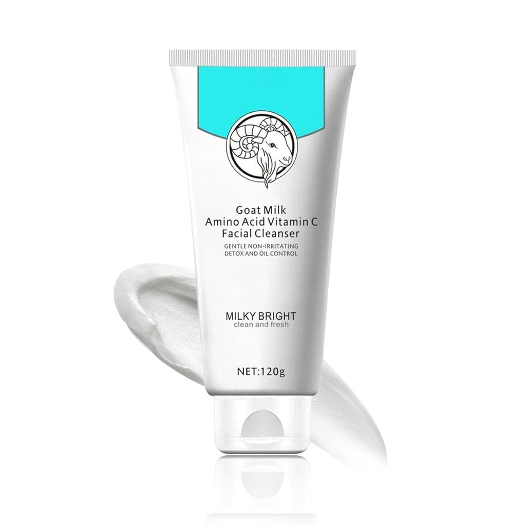Gel de Limpeza Facial, Limpador Facial Suave com Leite de Cabra, Limpeza Profunda dos Poros, Hidratante, Limpador Facial