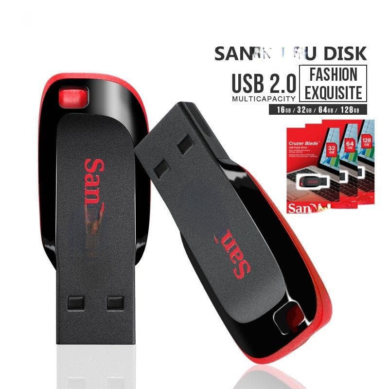 Pen Drives e OTGs USB 2.0 8GB 16GB 32GB 64GB 128GB Flash Drive Memória Portátil PenDrive para Celular e PC
