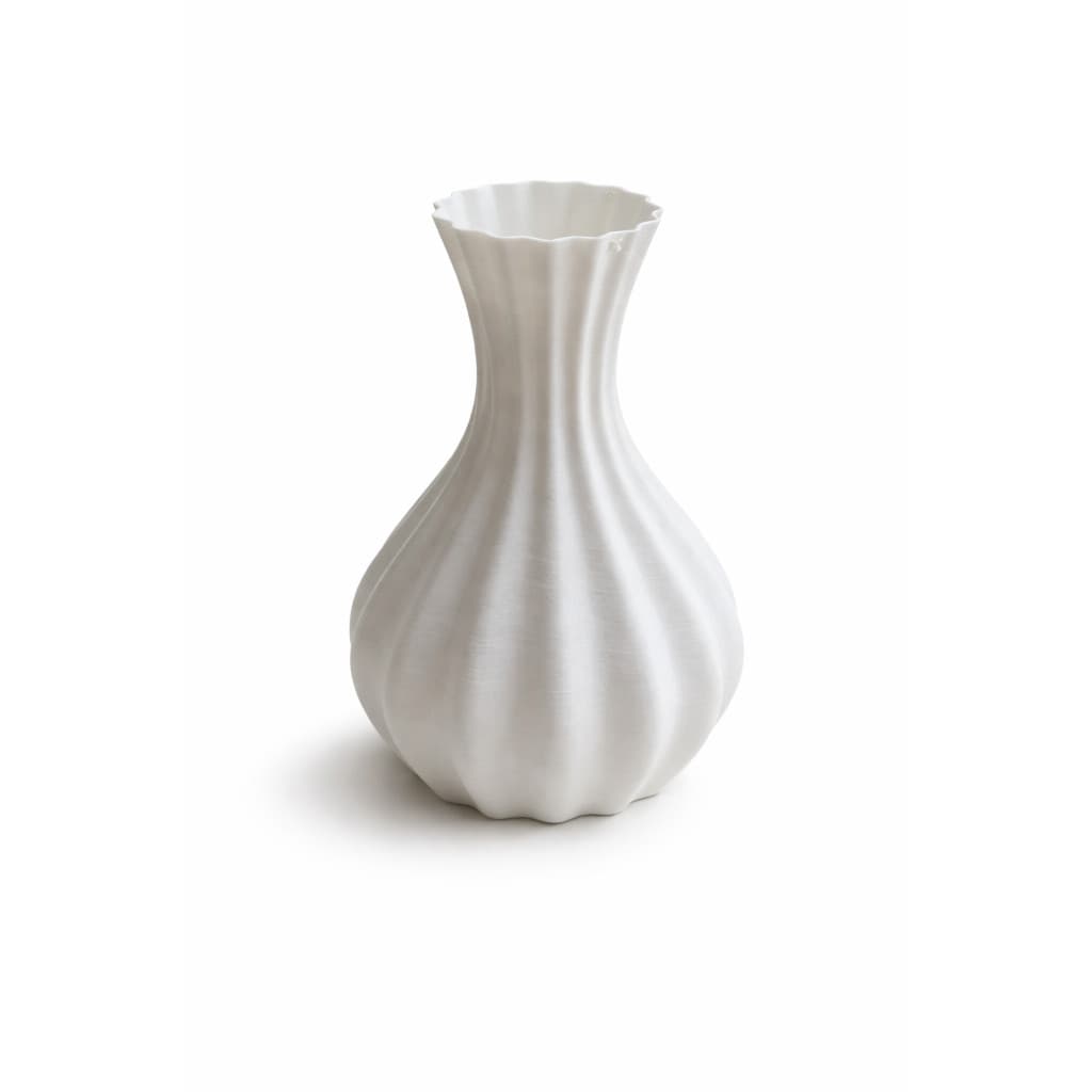 Vaso Decorativo Moderno em Impressão 3D | Design Minimalista Branco para Sala, Painel de TV e Escrit