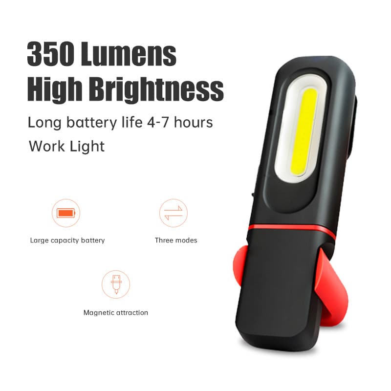 Luz De Trabalho Portátil , Brilhante Para Reparo De Carro , Lâmpada COB De Atração Magnética Emergência Automática Recar