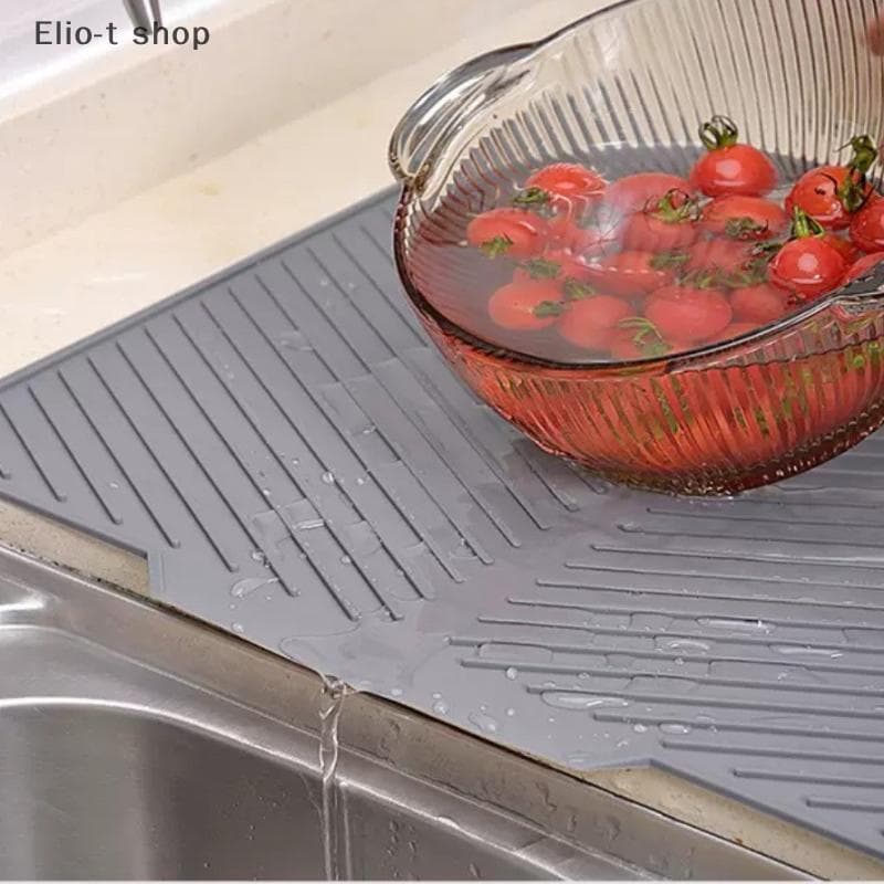 Elio-t Silicone Almofada De Drenagem Com Furo Tapete De Secagem Panelas De Pratos Para Utensílios De Cozinha Tapetes Ant