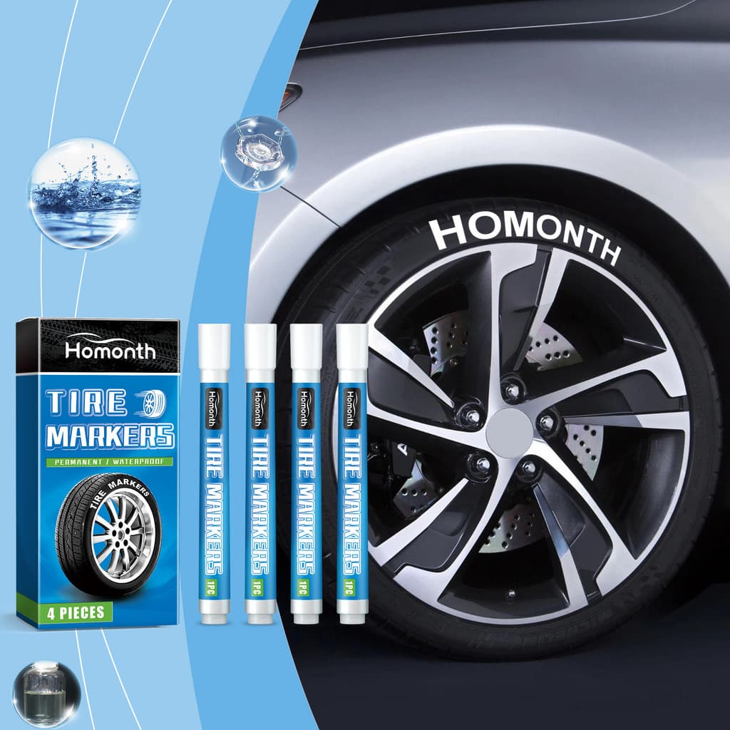[Estoque pronto] HOMONTH Caneta de pintura de pneu branco Pneu de carro Tinta de cor fixa Criativa DIY Caneta de tinta o