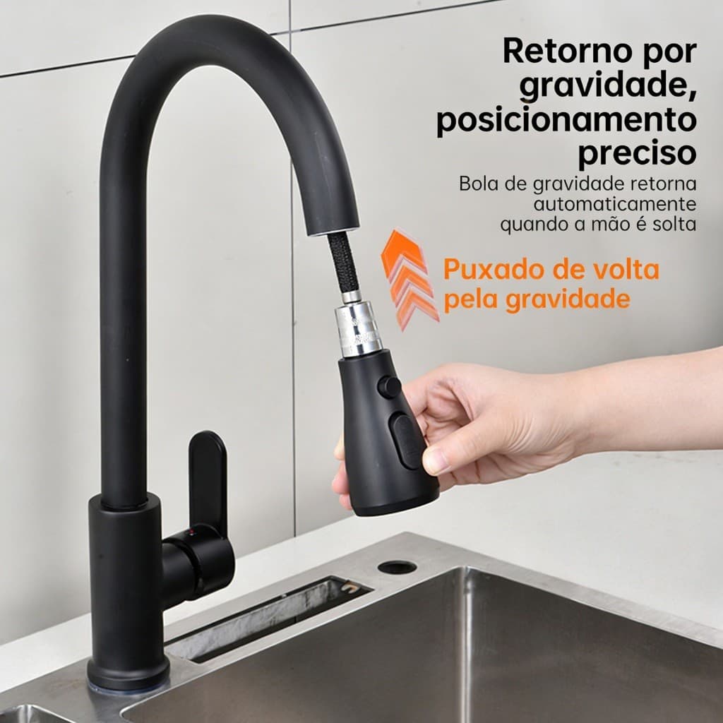 Torneira Disponível Para Pia De Cozinha Torneiras De Mistura De Aço Inoxidável 360 ° Sensor De Giratória Removível Água