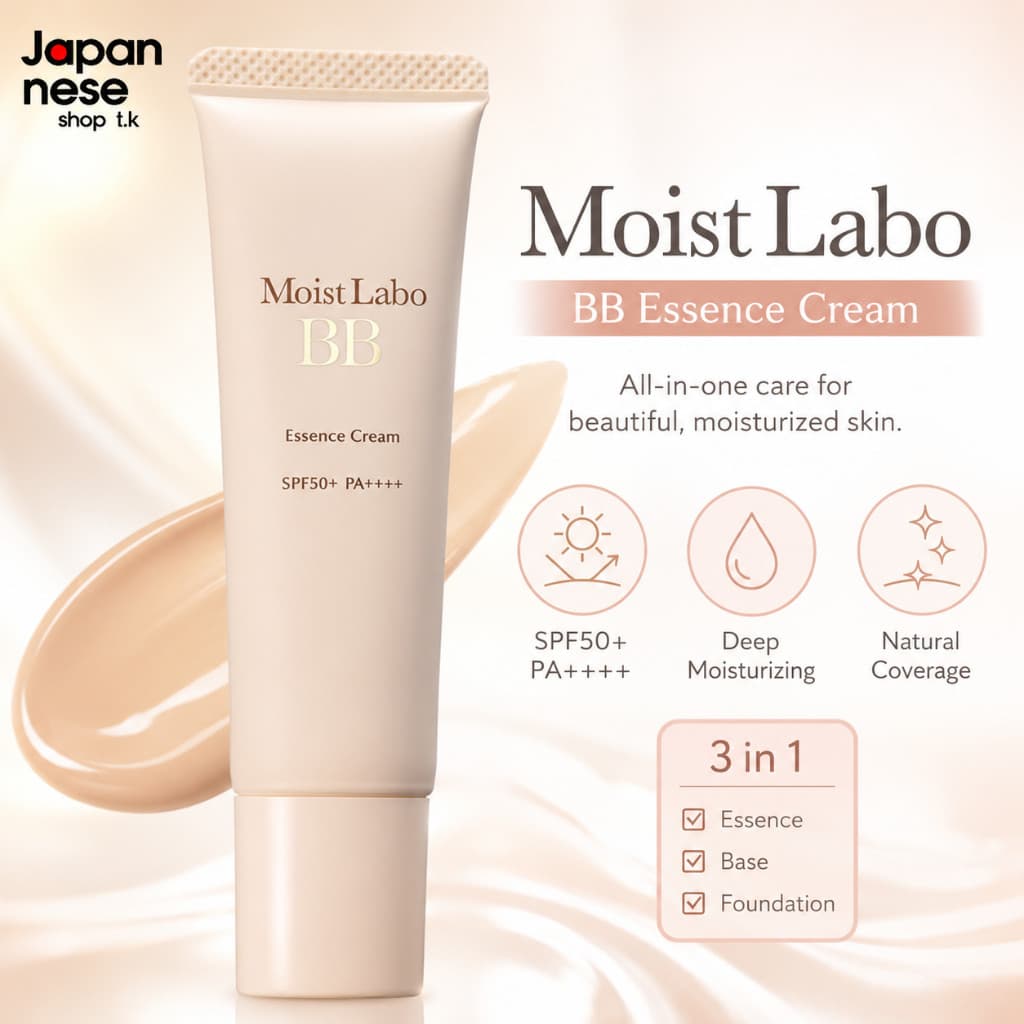 Moist Lab BB Essence Cream SPF50 PA (High Moisturization/Pore Coverage) Made in Japan【Direct from Japan】