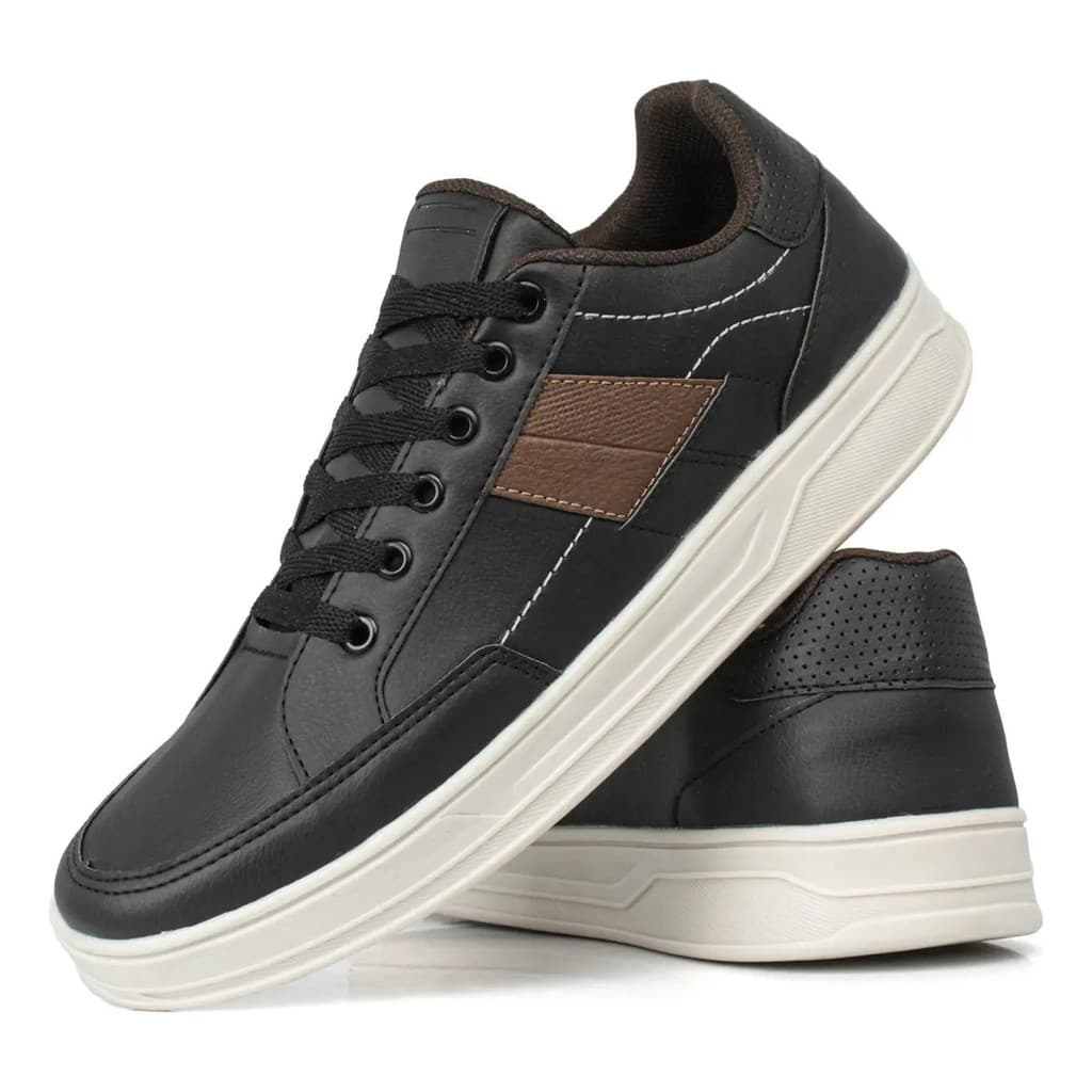 Tênis Masculino Casual Polo Street Sapatênis Confortável Leve Sola Reta