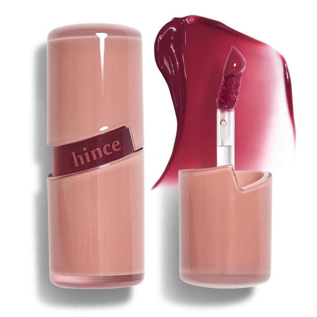 HINCE Raw Glow Lip Tint - Brilho Labial com Acabamento Glazado, Brilho Labial Lustroso e Hidratante, Não Pegajoso e de L