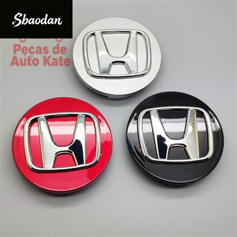 Calotas Centrais para Rodas Honda - 4 Unidades/Conjunto - 58 mm ou 69 - Emblema/Logotipo da Calota B1H8 ZNTD