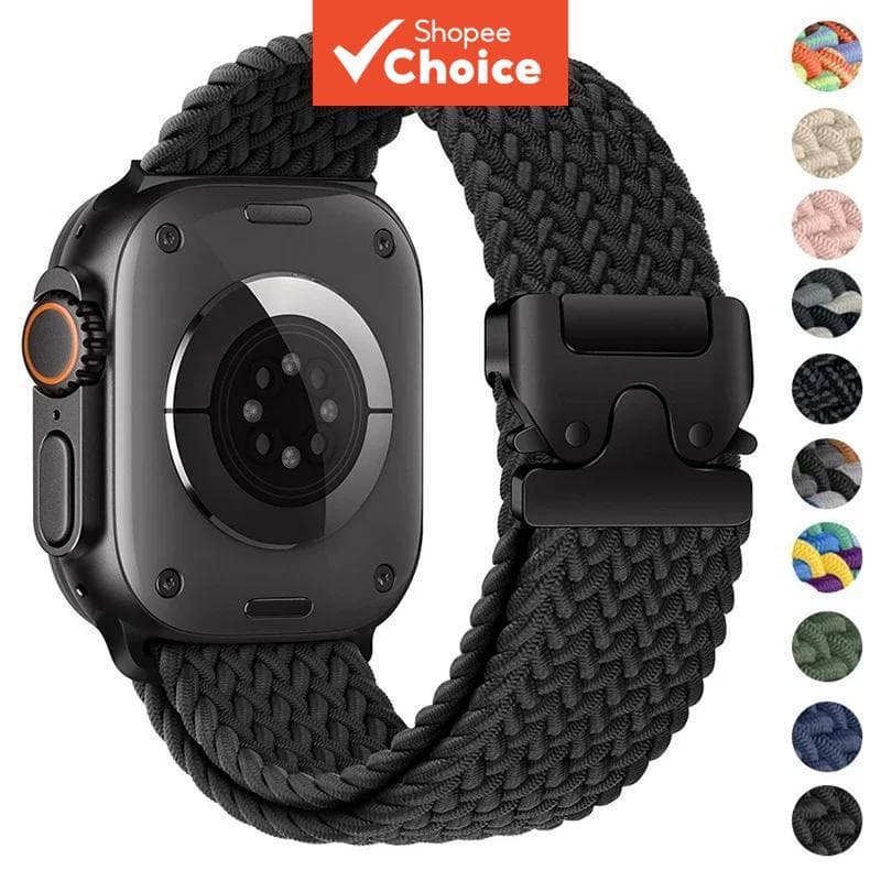 Pulseira De Nylon Leve Para Apple Watch 49mm 46/45/44/42mm Série 11/10/9/8/7/6/5/ultra 3/2 Acessórios Smartwatch