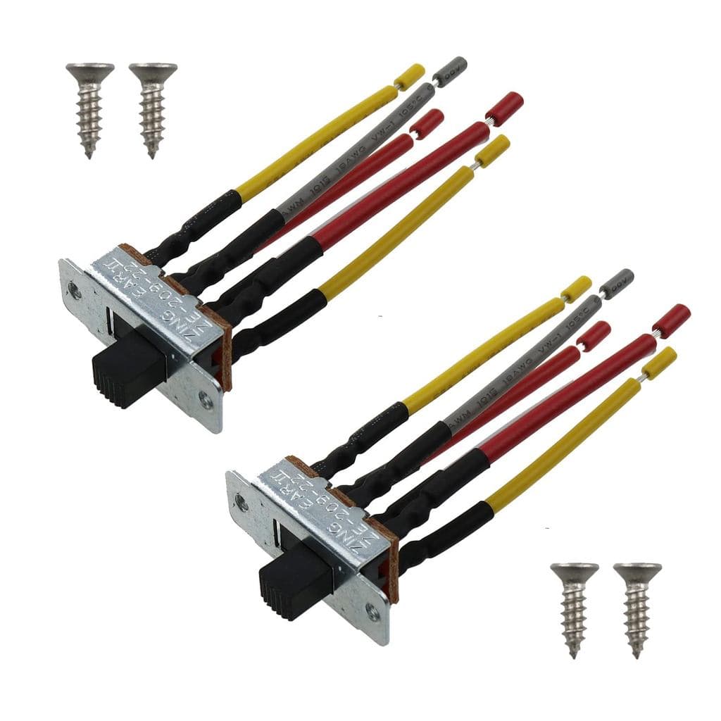 MEETOOT 2 peças Interruptor Deslizante de Direção Reversa para Ventilador de Teto de 6 Pinos, Interruptor de Alternância