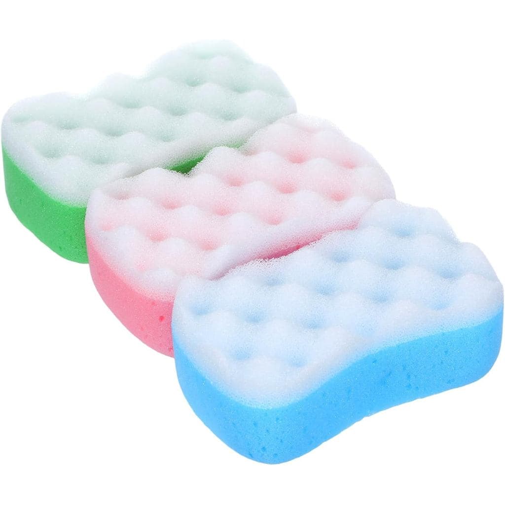 3 Esponjas Esfoliantes para o Corpo, Esponja de Banho para Mulheres, Esponja de Lufa de Espuma Reutilizável, Mac
