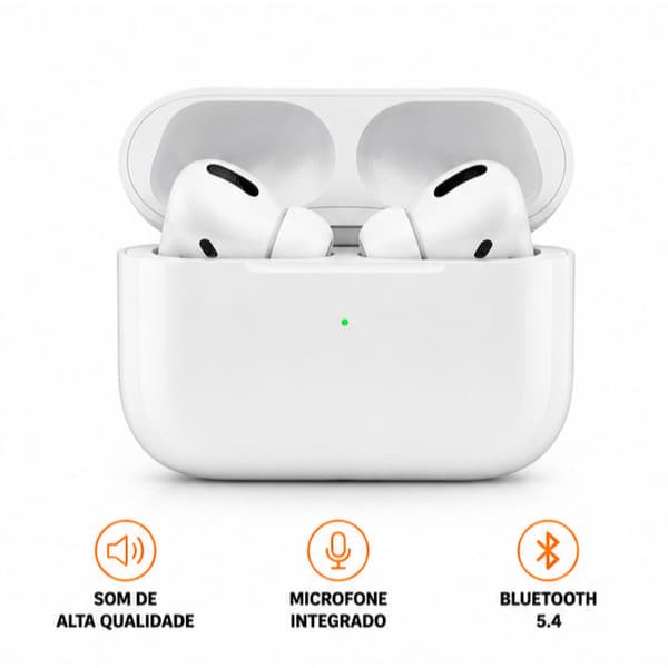 Fone de Ouvido Sem Fio Bluetooth 5.4 TWS In-ear Portátil Com Microfone Original A’ Gold