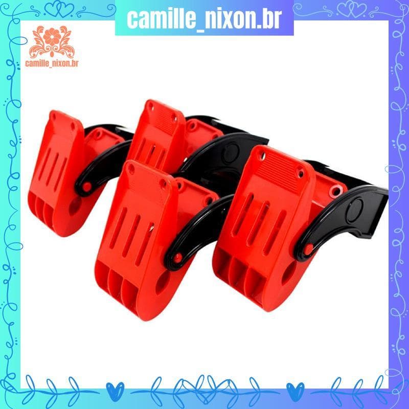 [camille_nixon.br] 4 Pcs Grampos Para Tapete De Lavagem De Carro Clipe Fixo Limpeza De Almofada De Pé Montado Na Parede