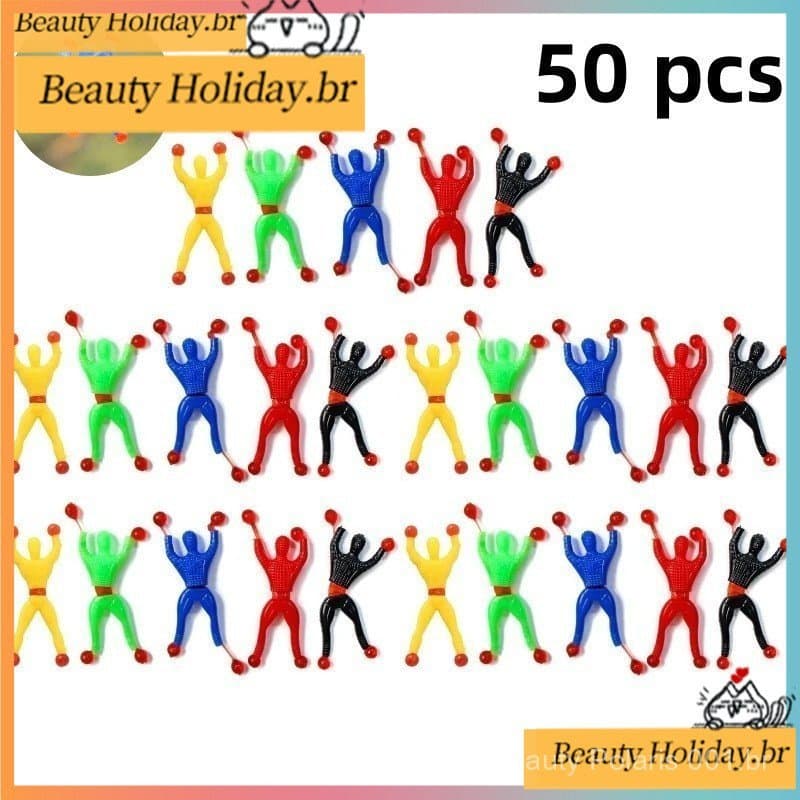 20/30/50 Peças Engraçado Flexível Escalar Homens Brinquedo De Parede Pegajoso Brinquedos Pegajosos