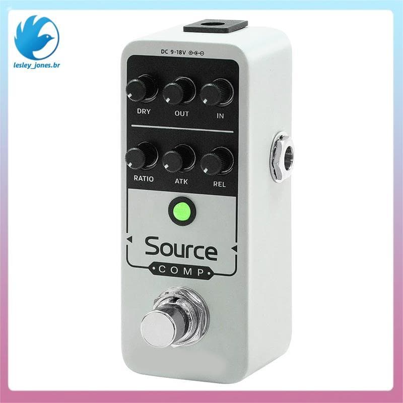 [lesley_jones.br] Compressor De Fonte 1176 Estúdio Pedal De Efeitos De Guitarra Analógico Com Buffer QSS-27