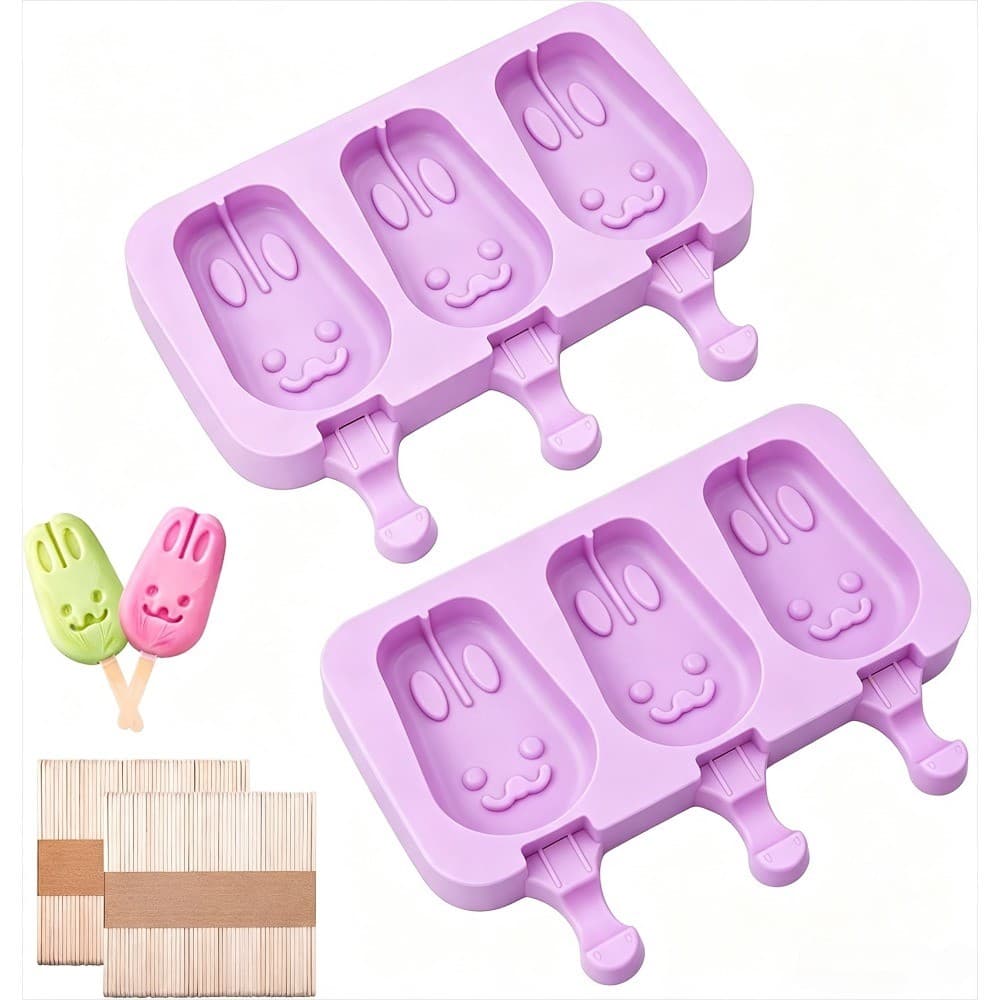 Moldes De Picolé De Silicone , Fabricante Com Palitos , Sem BPA , Congelados Reutilizáveis Para Crianças E Família