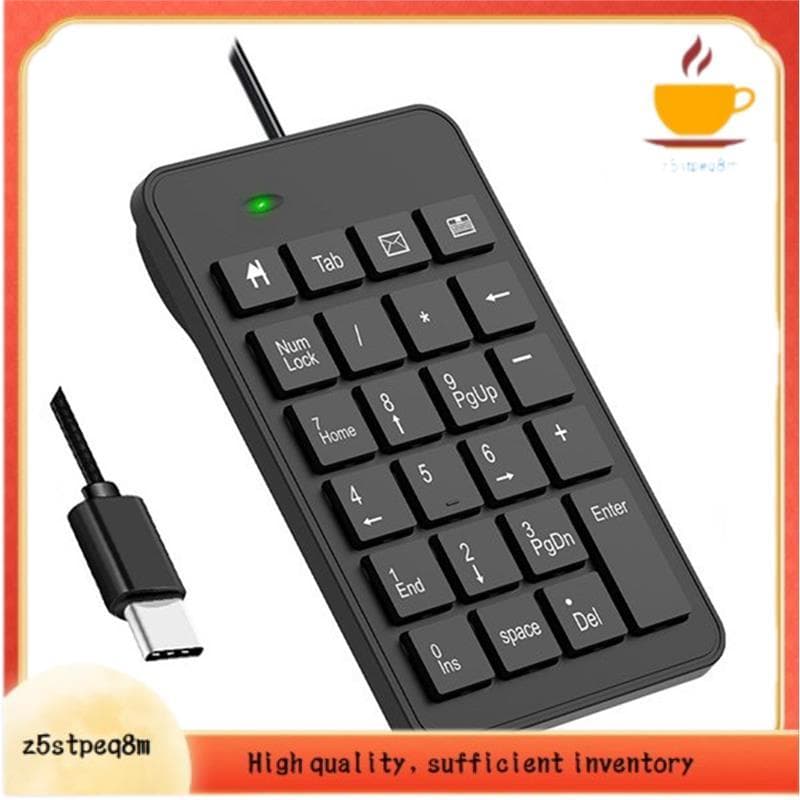 Mini Teclado Digital Com Fio , 23 Teclas , Tipo C , Para Laptop , Notebook , Tablets , Numérico Universal