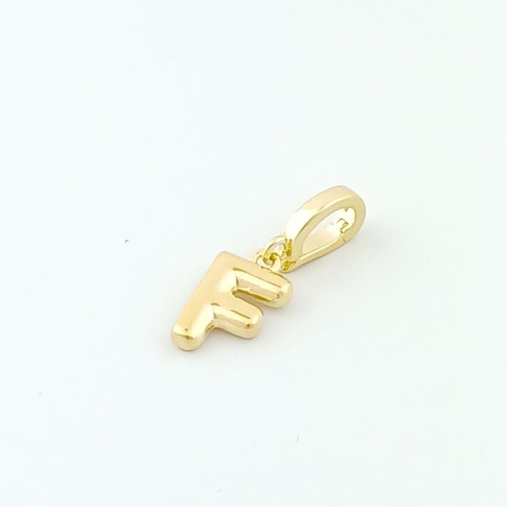 Pingente Charm Letra F