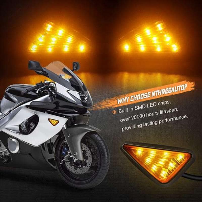 Ml2ljkmet2 Peças De Luz De Sinalização LED Em Forma De Triângulo De Montagem Embutida , De Mudança De Direção De Motocic