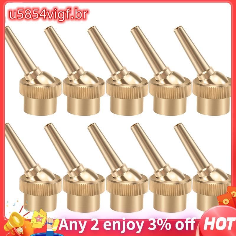 10 Pçs 1/2 Polegada DN15 Jato De Bronze Em Linha Reta Ajustável Fonte Bicos Água Piscina Jardim Paisagem Decoração Equip